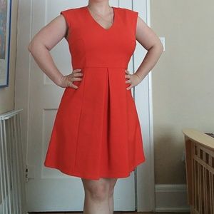 Sweet orangey/red knee length dress